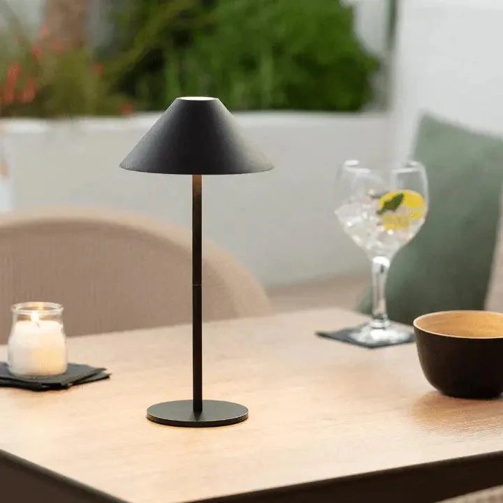 Lampada da tavolo ricaricabile wireless con design minimalista e controllo touch - dimmerabile senza gradazioni, 15x31cm