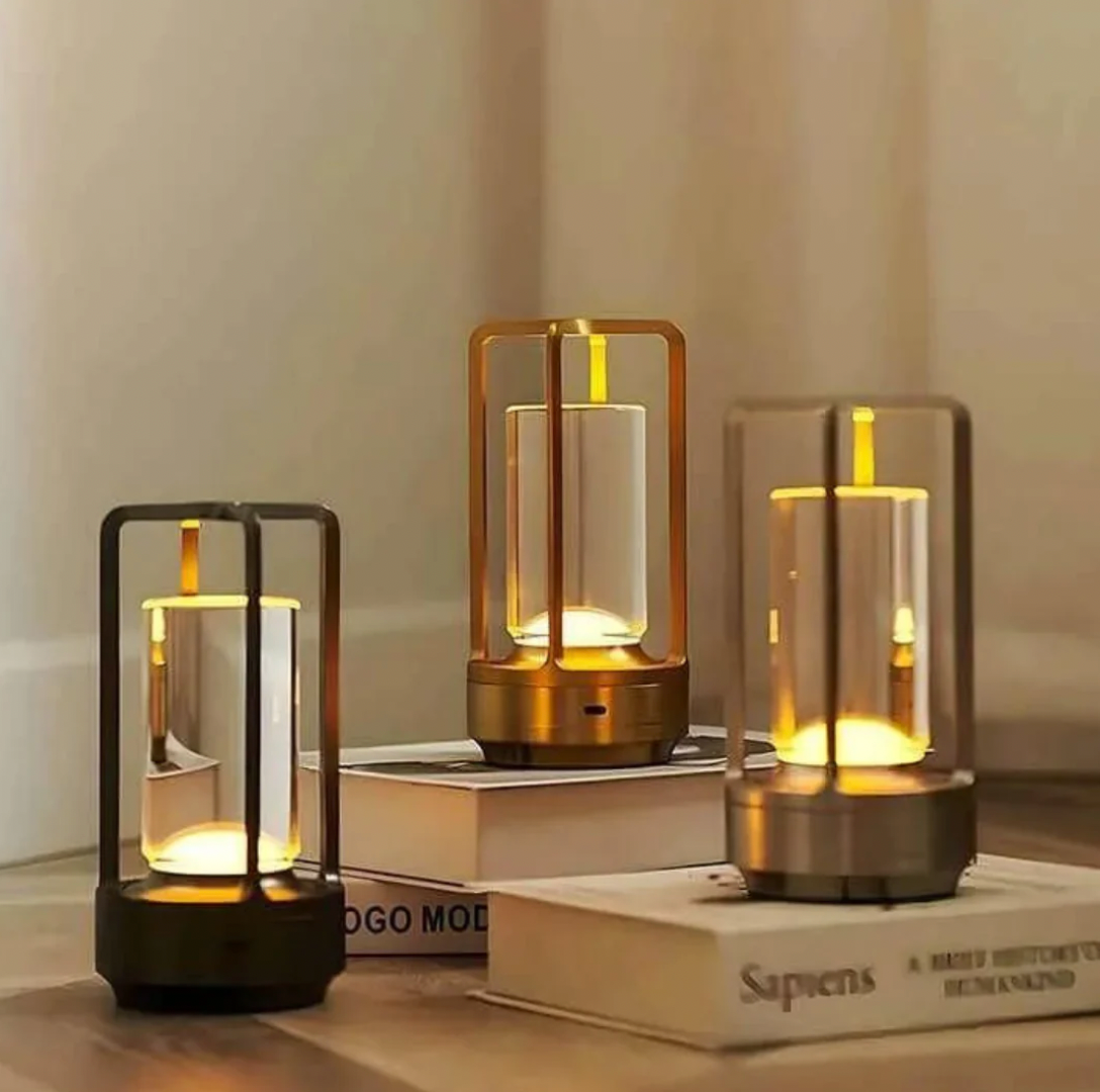 Lampada da tavolo wireless con LED dimmerabile e design impermeabile – lussuosa e portatile