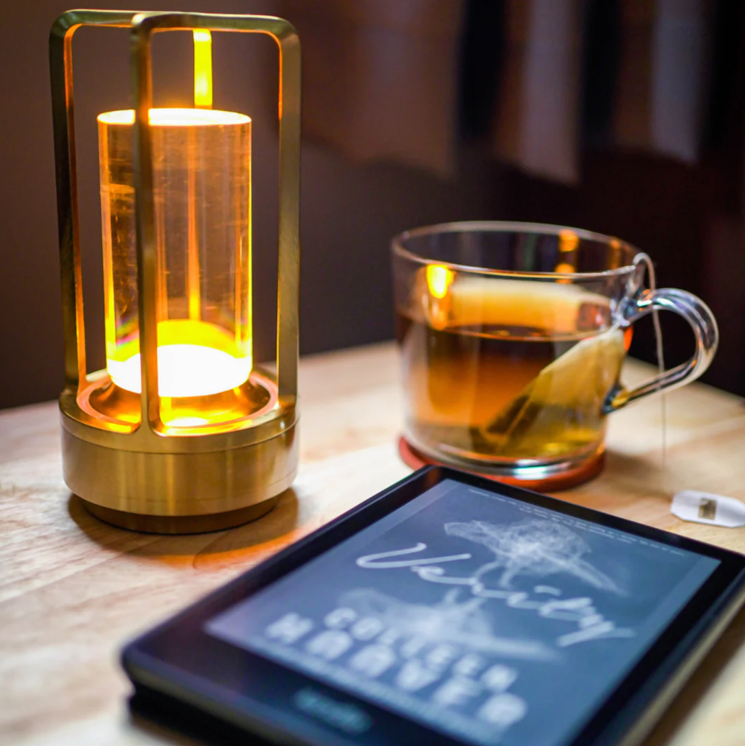 Lampada da tavolo wireless con LED dimmerabile e design impermeabile – lussuosa e portatile