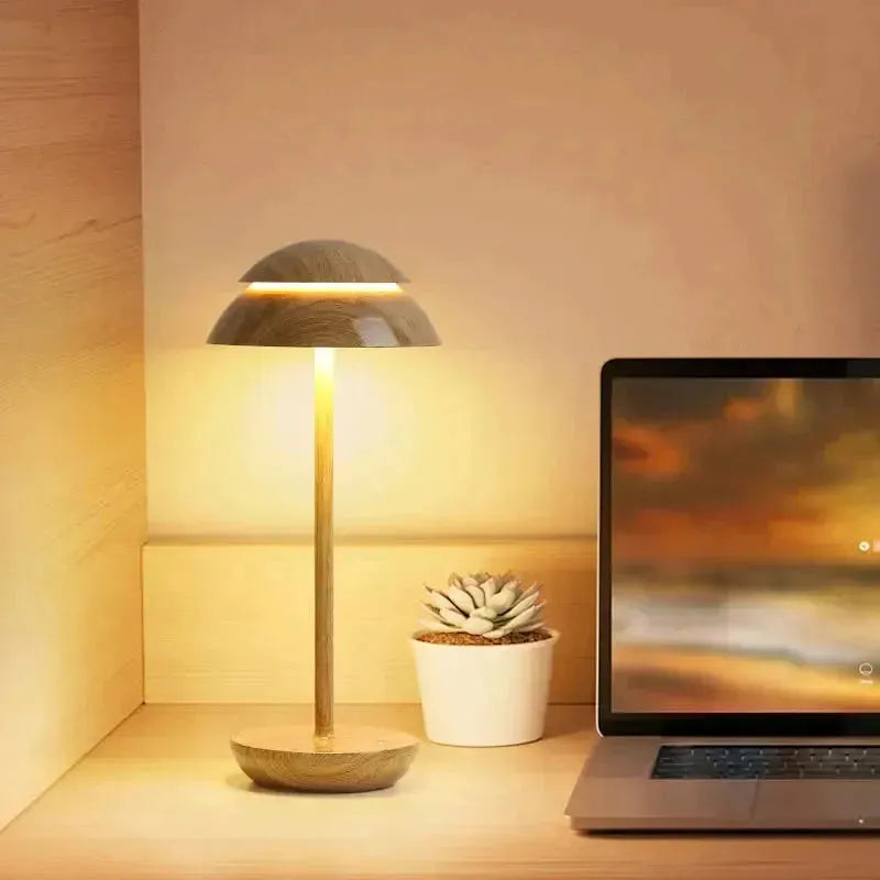 Elegante lampada da tavolo dimmerabile - lampada in alluminio ricaricabile USB con luce calda