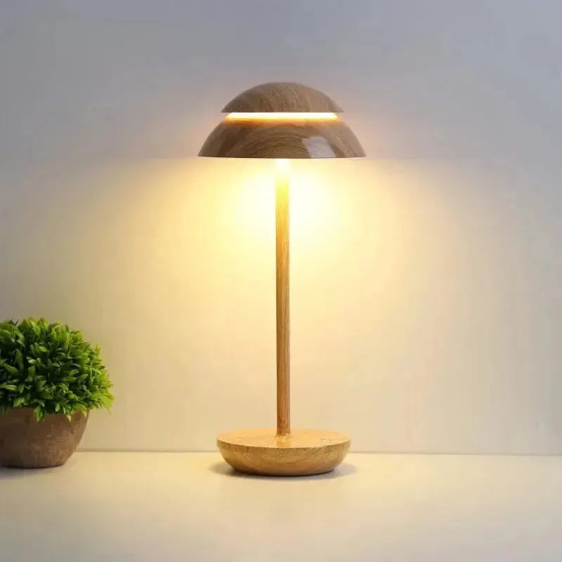 Elegante lampada da tavolo dimmerabile - lampada in alluminio ricaricabile USB con luce calda