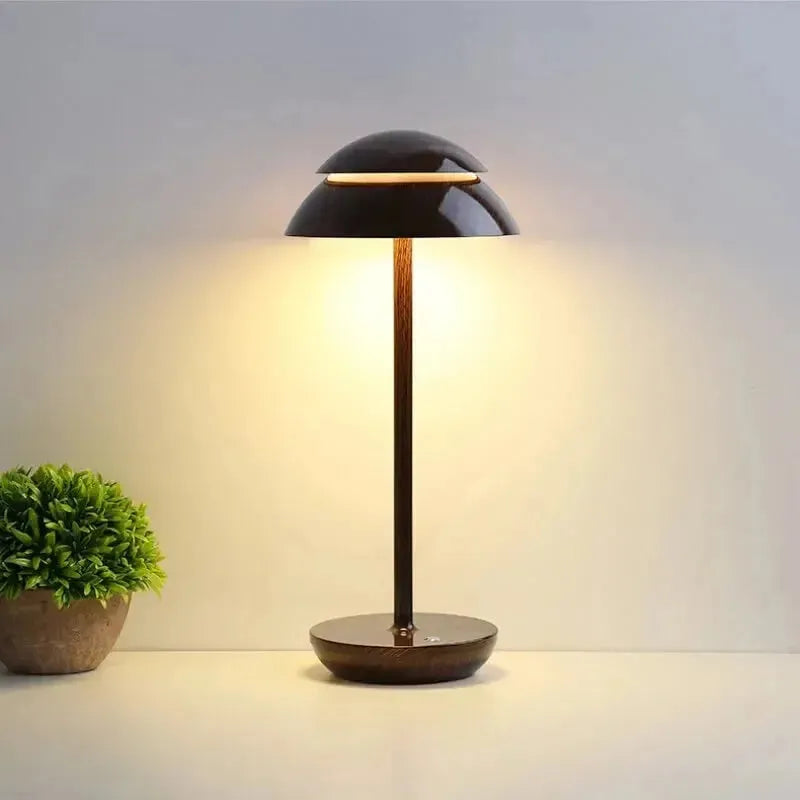 Elegante lampada da tavolo dimmerabile - lampada in alluminio ricaricabile USB con luce calda