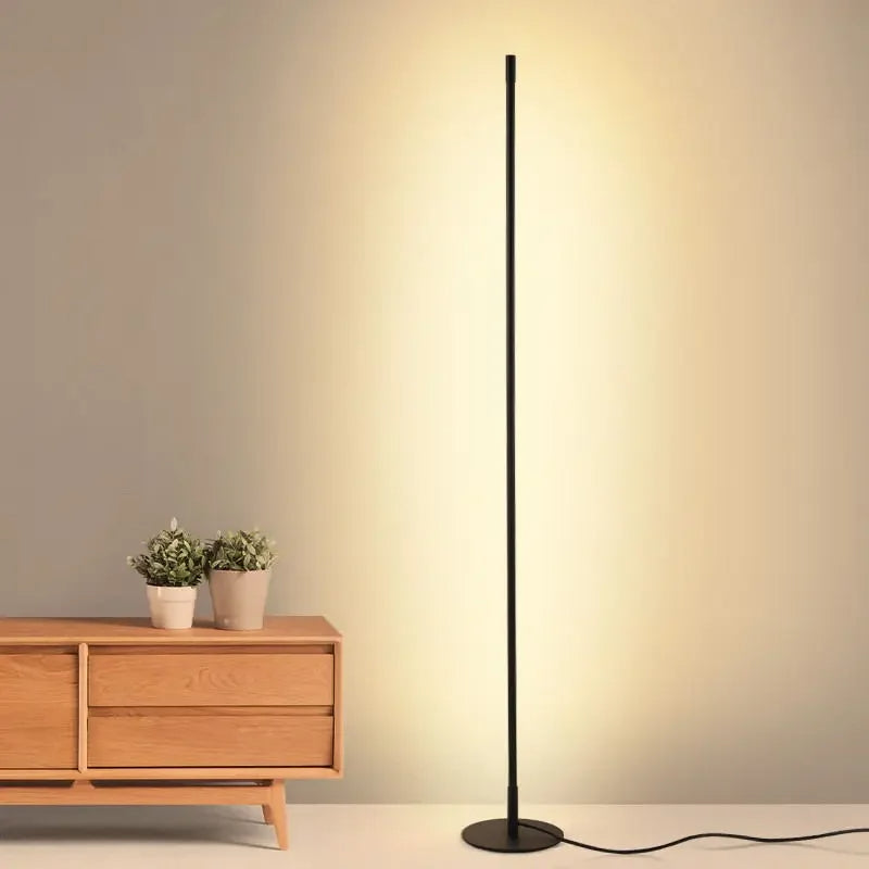 Elegante lampada da terra con illuminazione LED bianco caldo e design minimalista per soggiorno - 140 cm di altezza
