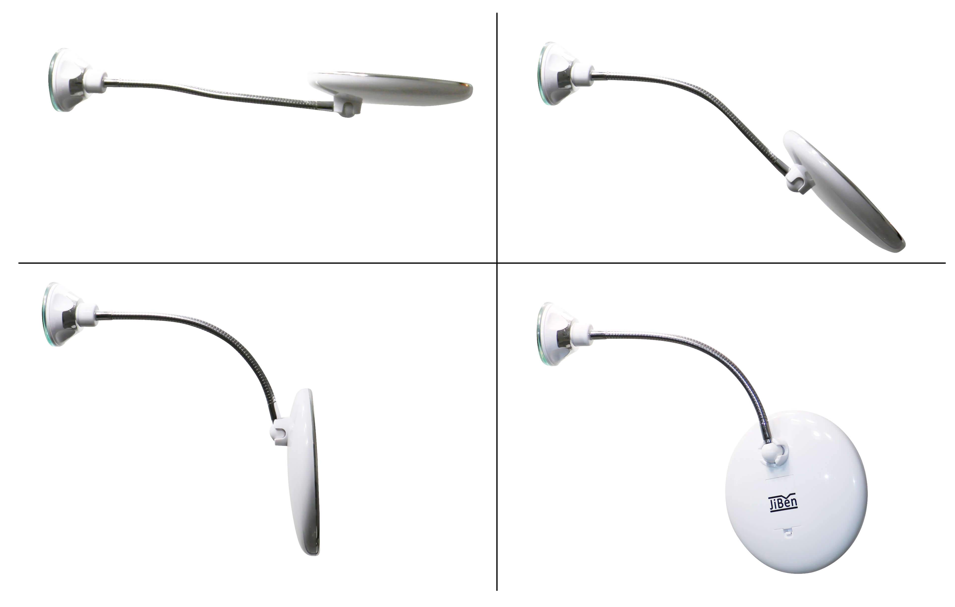 Flexibele LED Make-Up Spiegel met Licht en 10x Vergroting - Draaibare Vergrootspiegel met Schwanenhals