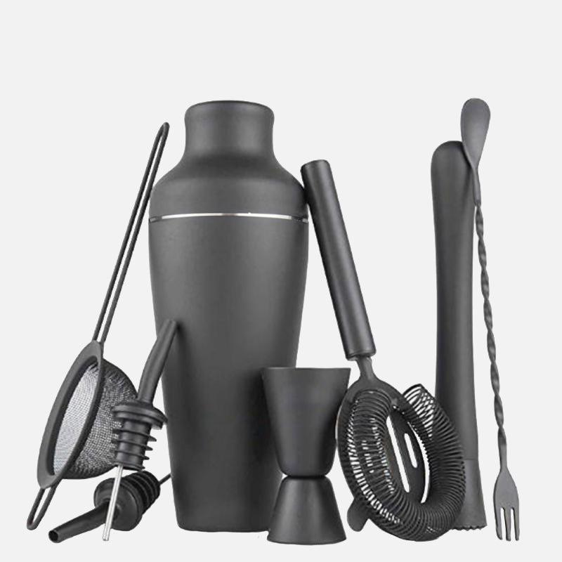 Premium Cocktailshaker 8-Delige Set Mat Zwart