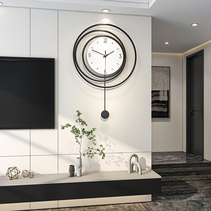 Grande Orologio da Parete in Design Moderno Minimalista – Orologio Silenzioso per Soggiorno e Ufficio, 72 cm Alto, 45 cm Larghezza