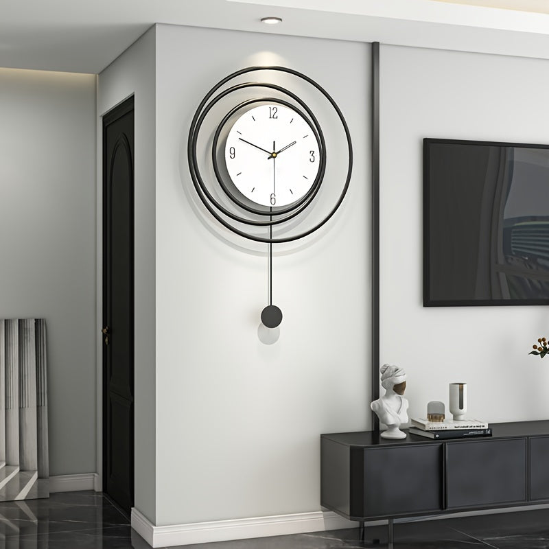 Grande Orologio da Parete in Design Moderno Minimalista – Orologio Silenzioso per Soggiorno e Ufficio, 72 cm Alto, 45 cm Larghezza