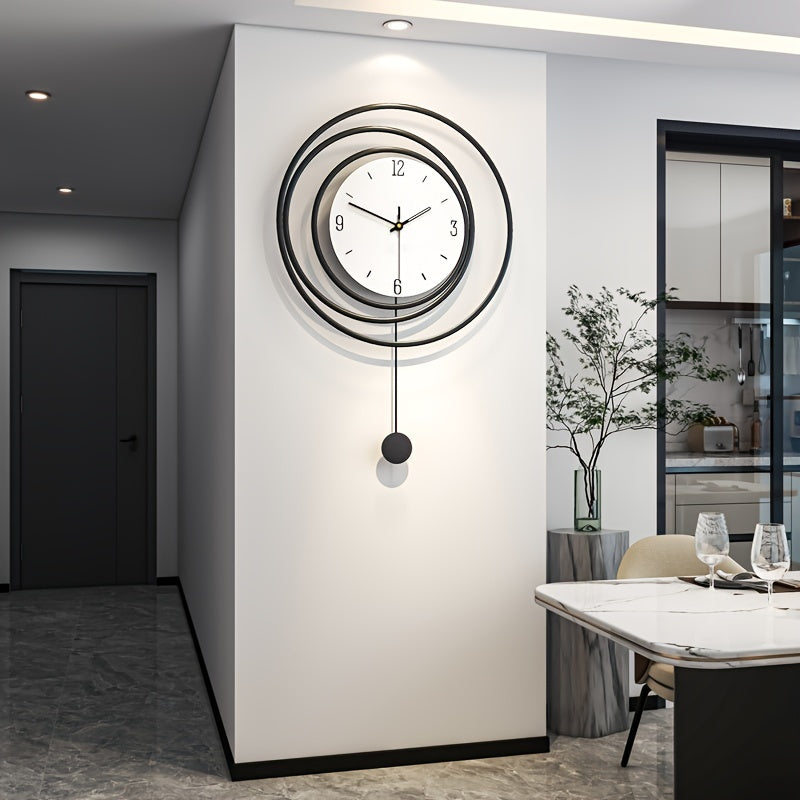 Grande Orologio da Parete in Design Moderno Minimalista – Orologio Silenzioso per Soggiorno e Ufficio, 72 cm Alto, 45 cm Larghezza