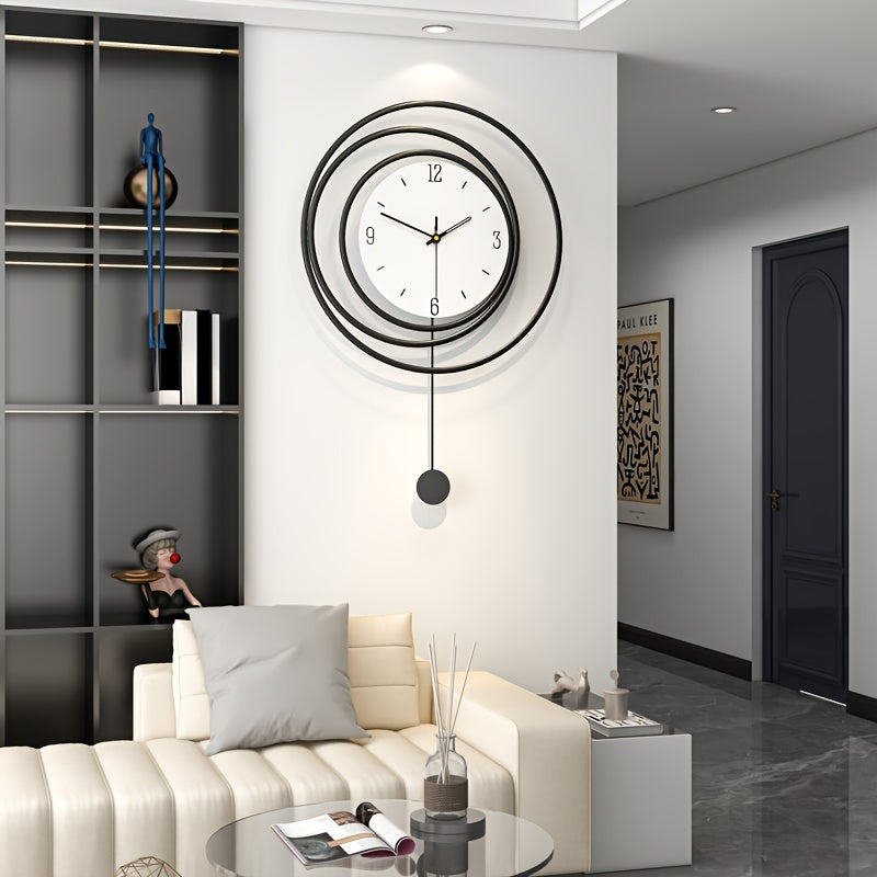 Grande Orologio da Parete in Design Moderno Minimalista – Orologio Silenzioso per Soggiorno e Ufficio, 72 cm Alto, 45 cm Larghezza