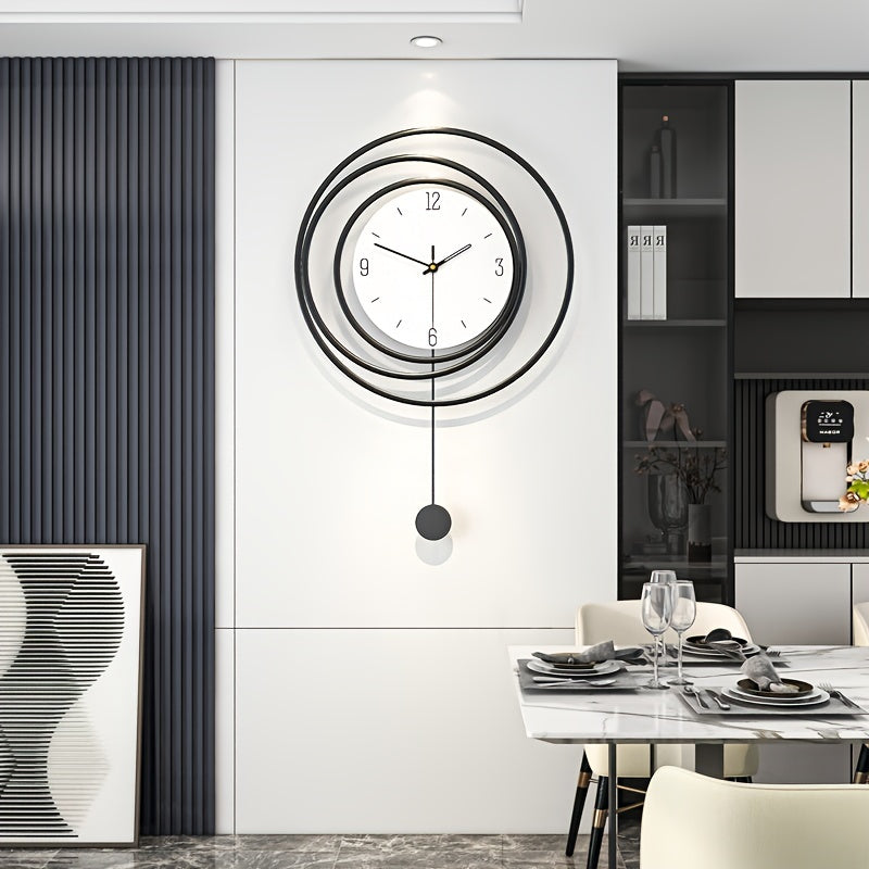 Grande Orologio da Parete in Design Moderno Minimalista – Orologio Silenzioso per Soggiorno e Ufficio, 72 cm Alto, 45 cm Larghezza
