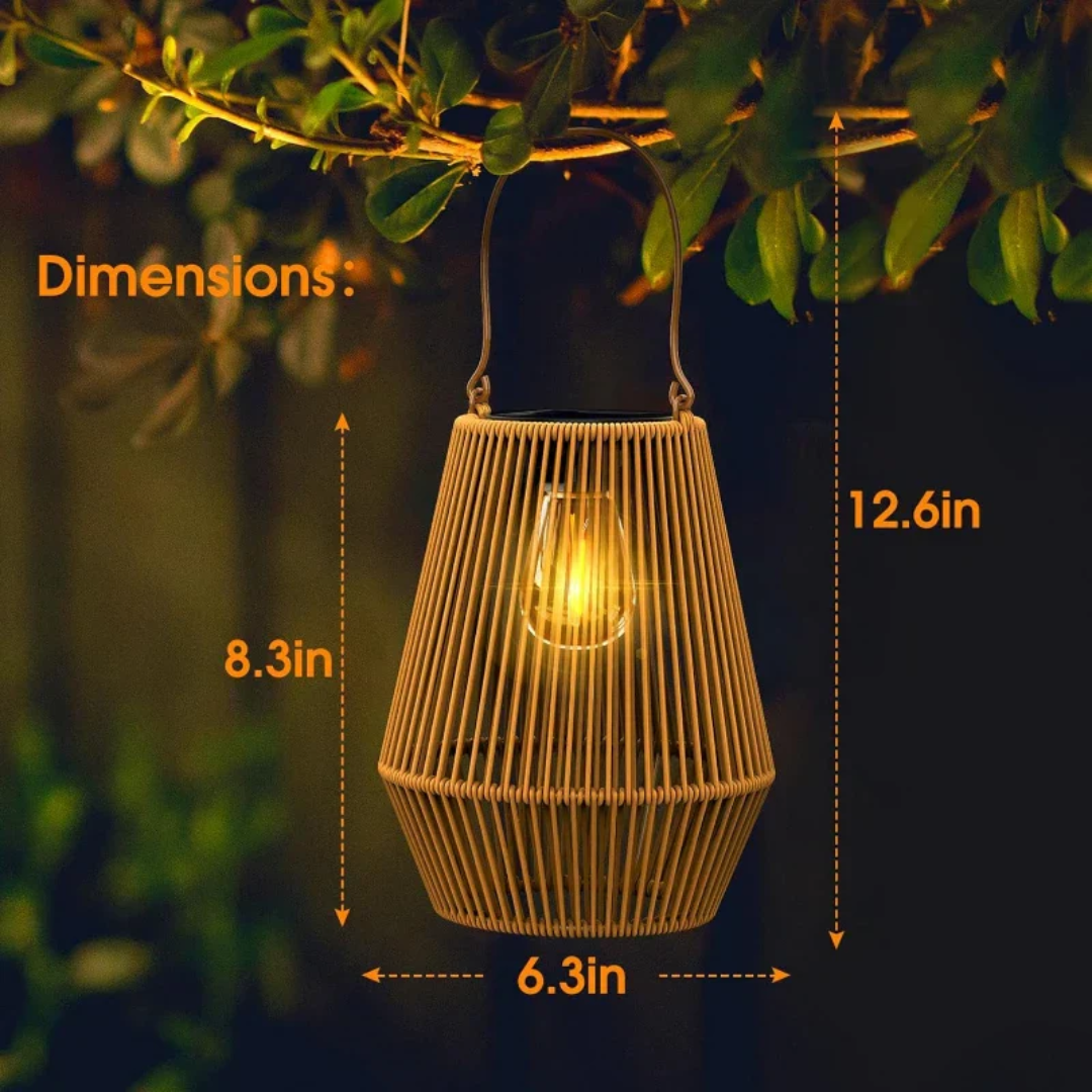 Lampada da giardino solare impermeabile fatta a mano – elegante illuminazione da giardino a LED a energia solare per esterni