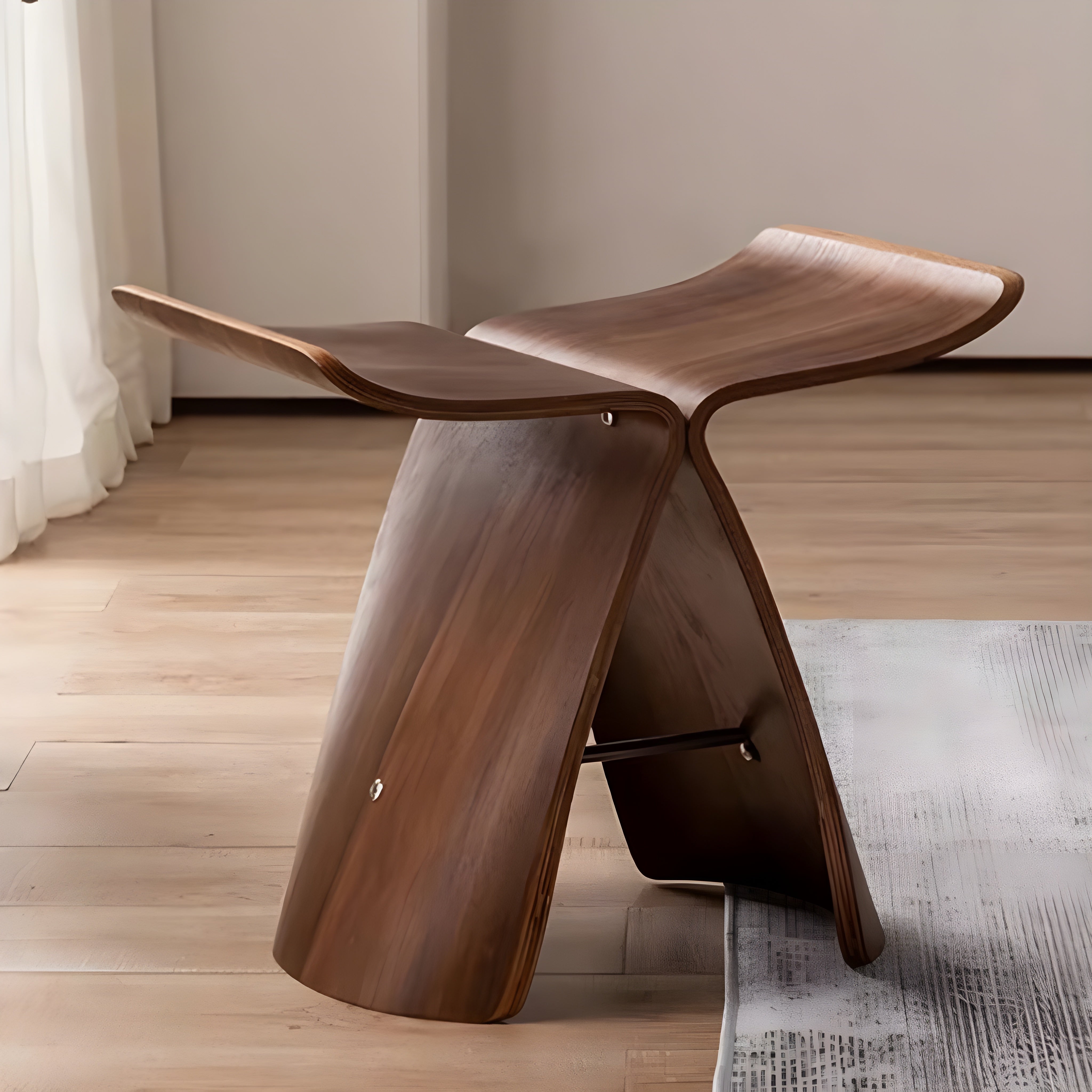 Vlinder Kruk – Minimalistisch Design voor Eetkamer, Hal of Slaapkamer