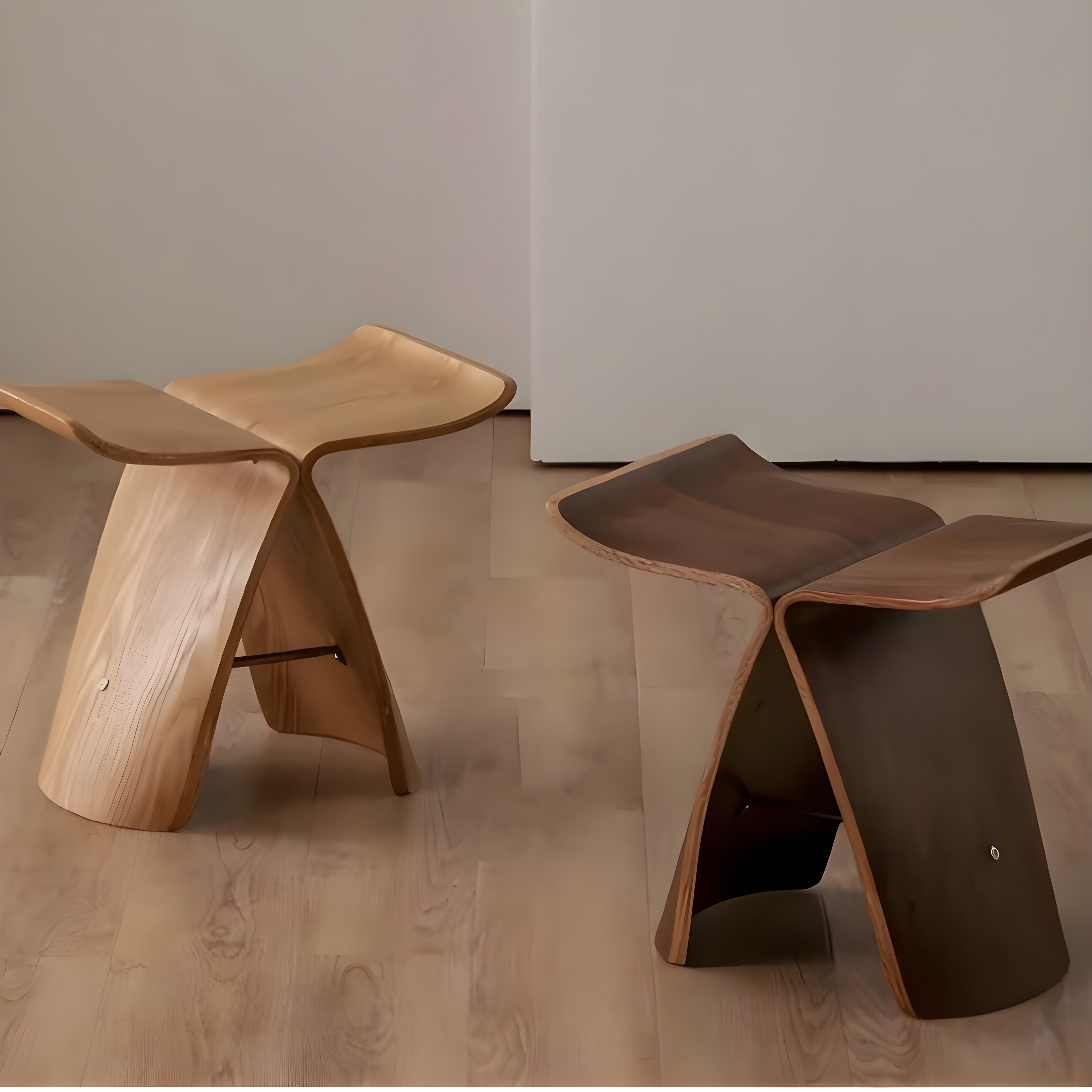 Vlinder Kruk – Minimalistisch Design voor Eetkamer, Hal of Slaapkamer