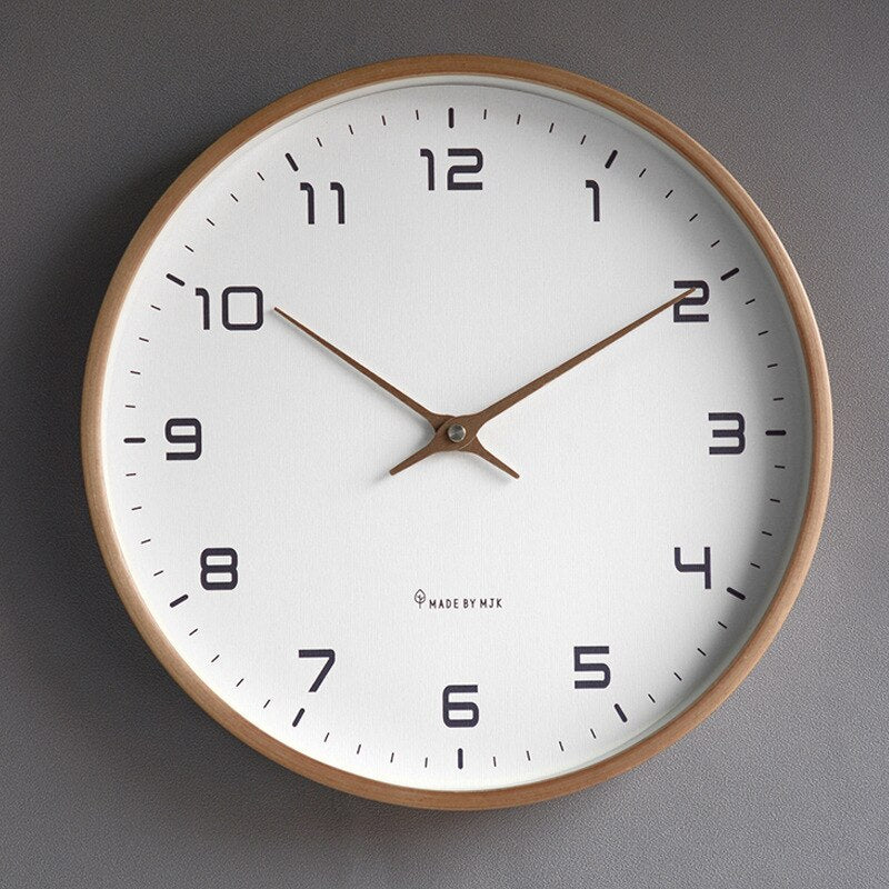 Orologio da parete in legno 30 cm – Design scandinavo minimalista per soggiorno, cucina e camera da letto