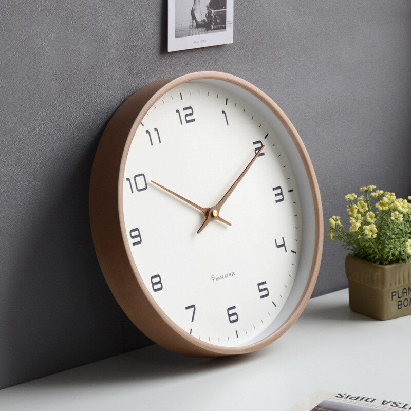 Orologio da parete in legno 30 cm – Design scandinavo minimalista per soggiorno, cucina e camera da letto