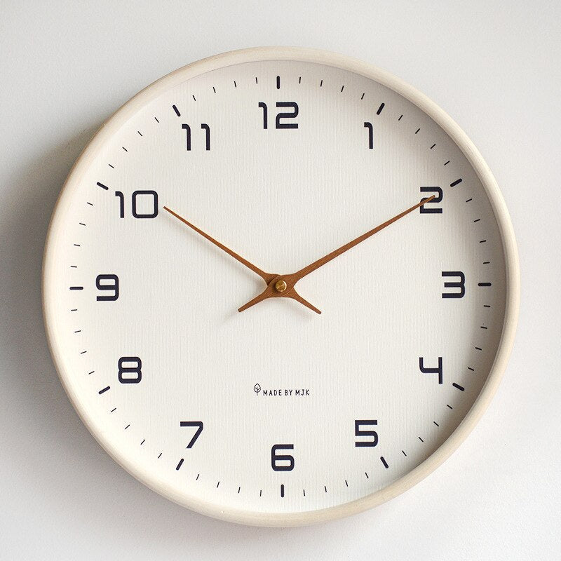 Orologio da parete in legno 30 cm – Design scandinavo minimalista per soggiorno, cucina e camera da letto