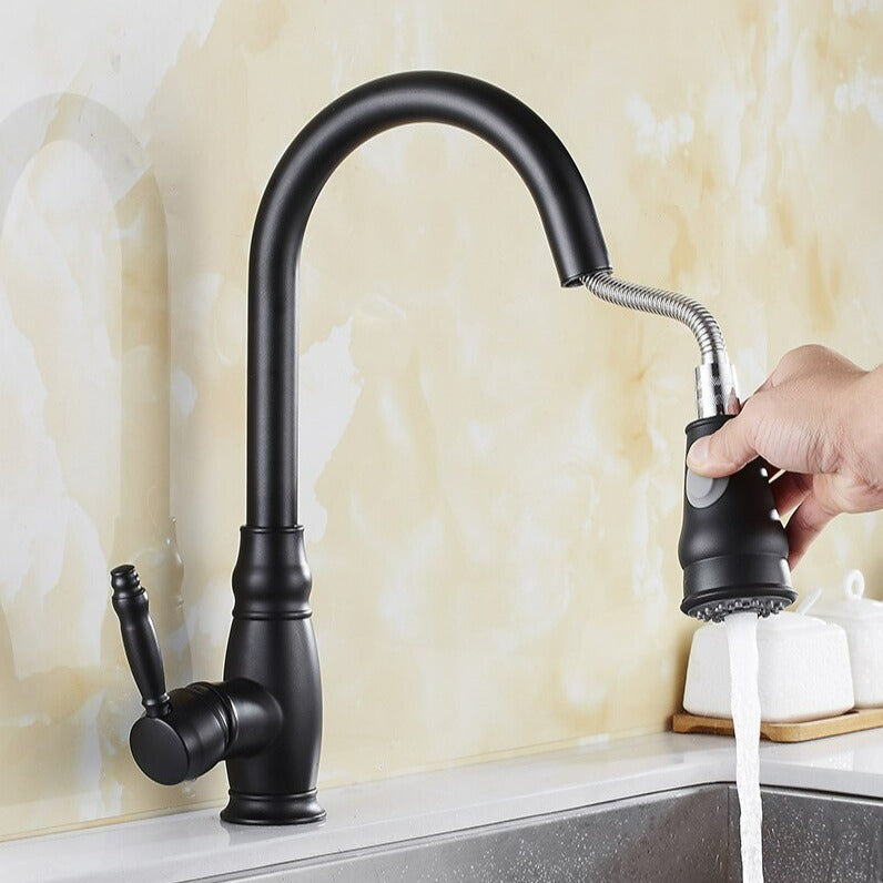 Rubinetti da cucina incorporati con doccetta estraibile e doppia funzione