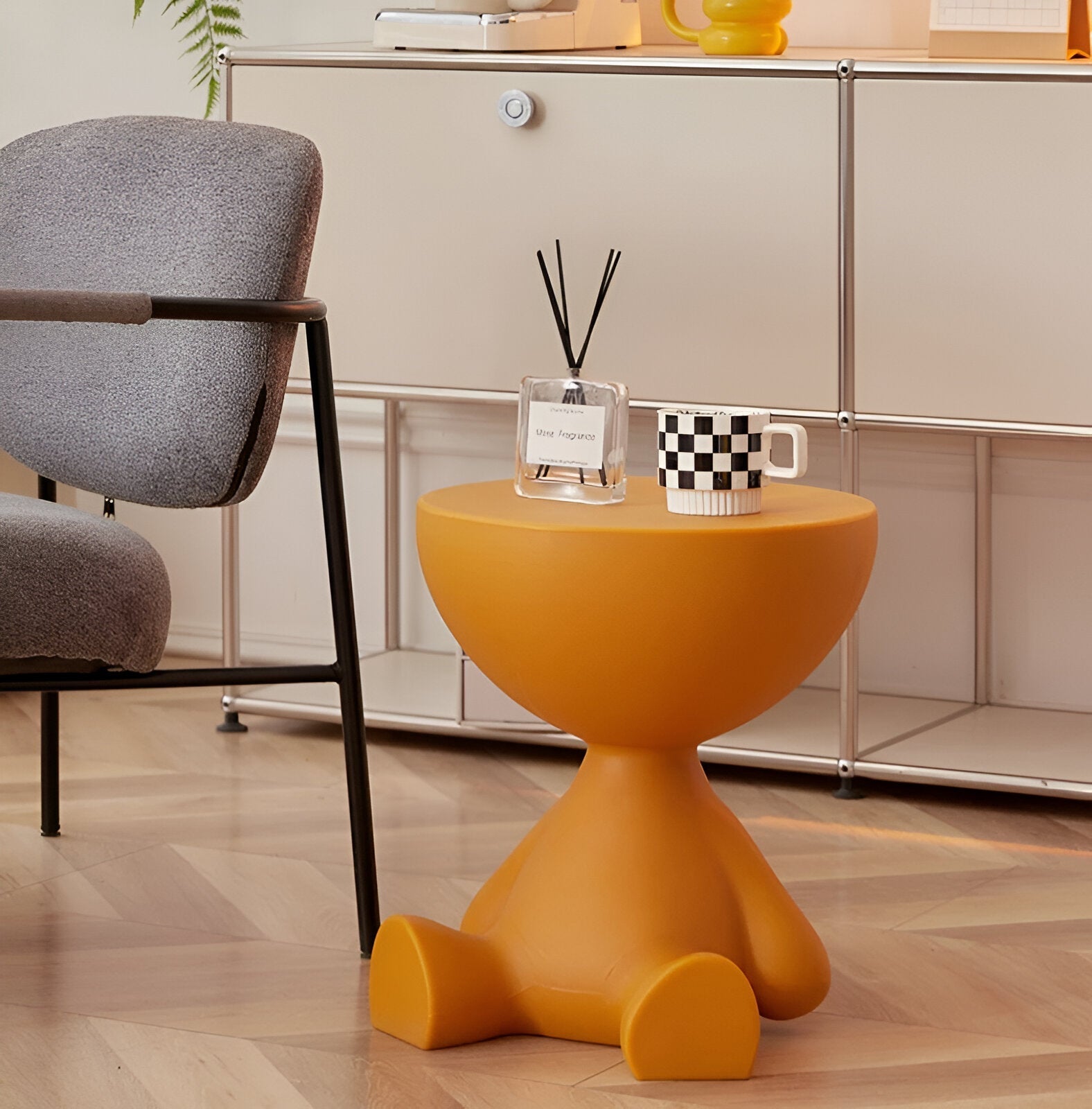 Luxe Ronde Salontafel van Hoogwaardige Materialen – Stijlvolle Bijzettafel voor Woonkamer