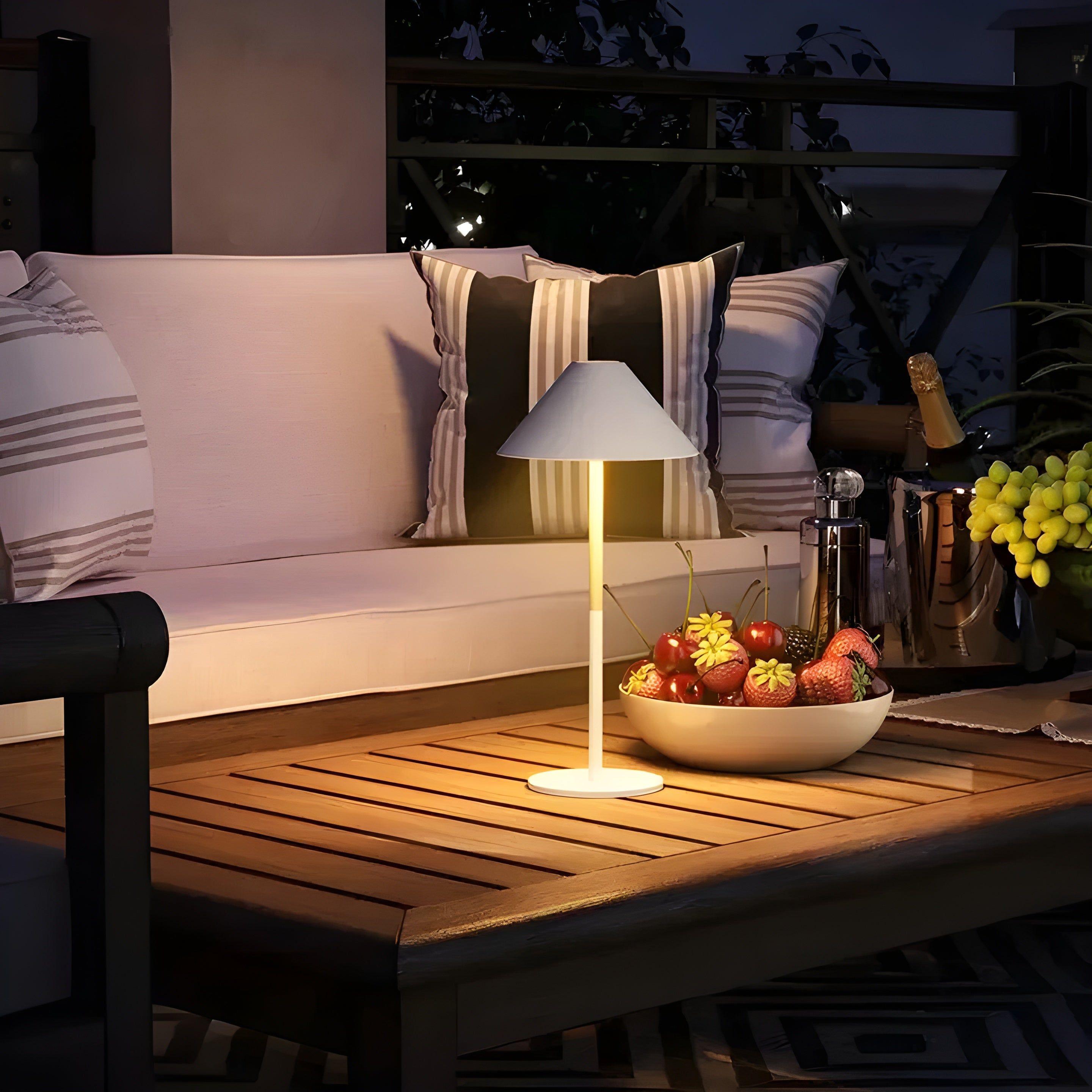 Lampada da tavolo touch dimmerabile minimalista – Luce impermeabile e ricaricabile per interno ed esterno