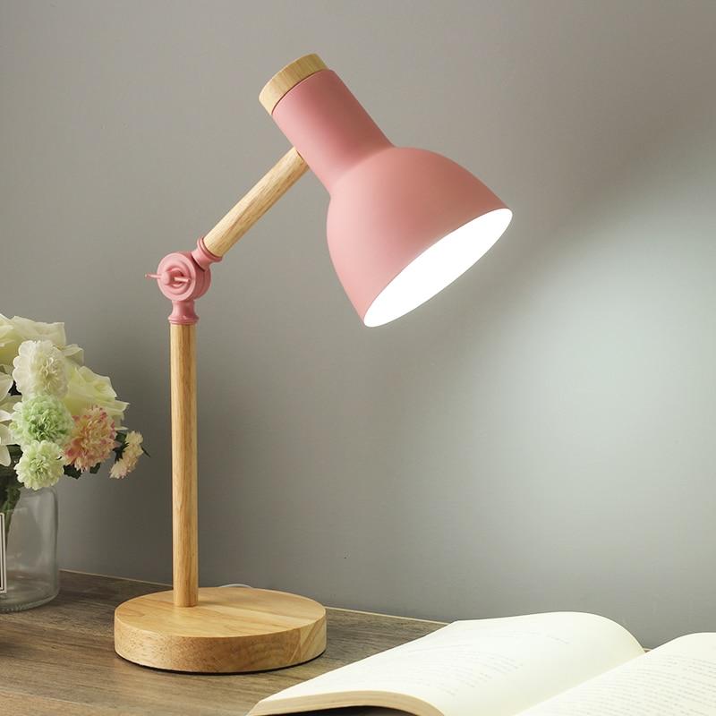 Minimalistische Houten Tafellamp – Verstelbaar en Inklapbaar Design voor Sfeervolle Verlichting