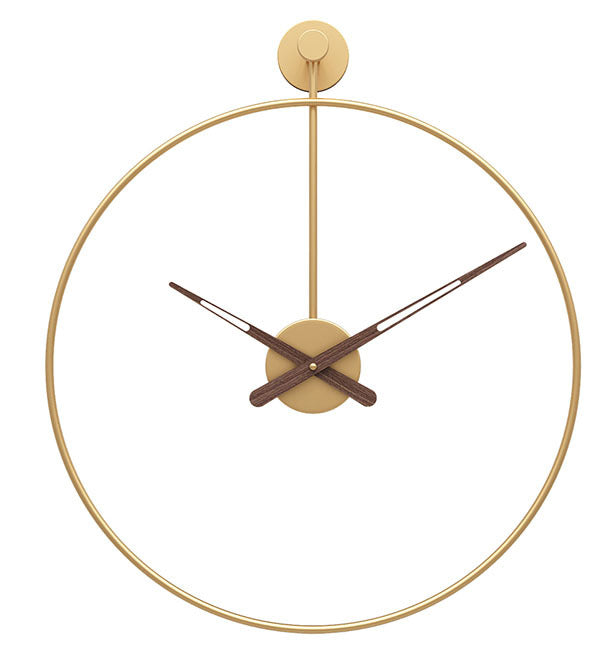 Orologio da parete nero minimalista in ferro con meccanismo a lancetta silenziosa - diametro 40 cm per interni moderni