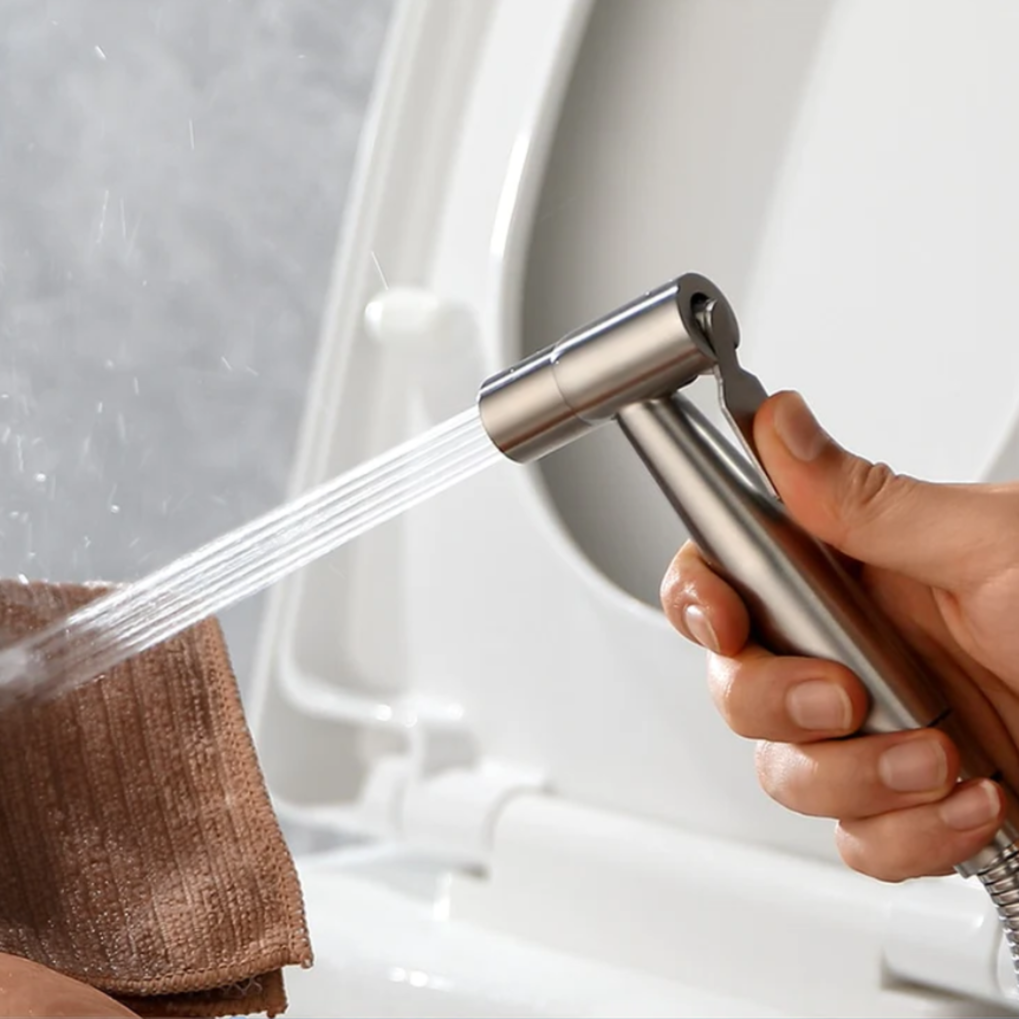Spro | Moderne Roestvrijstalen Bidet Handdouche met Waterbesparende Functie voor Toilet – Luxe en Duurzaam Design