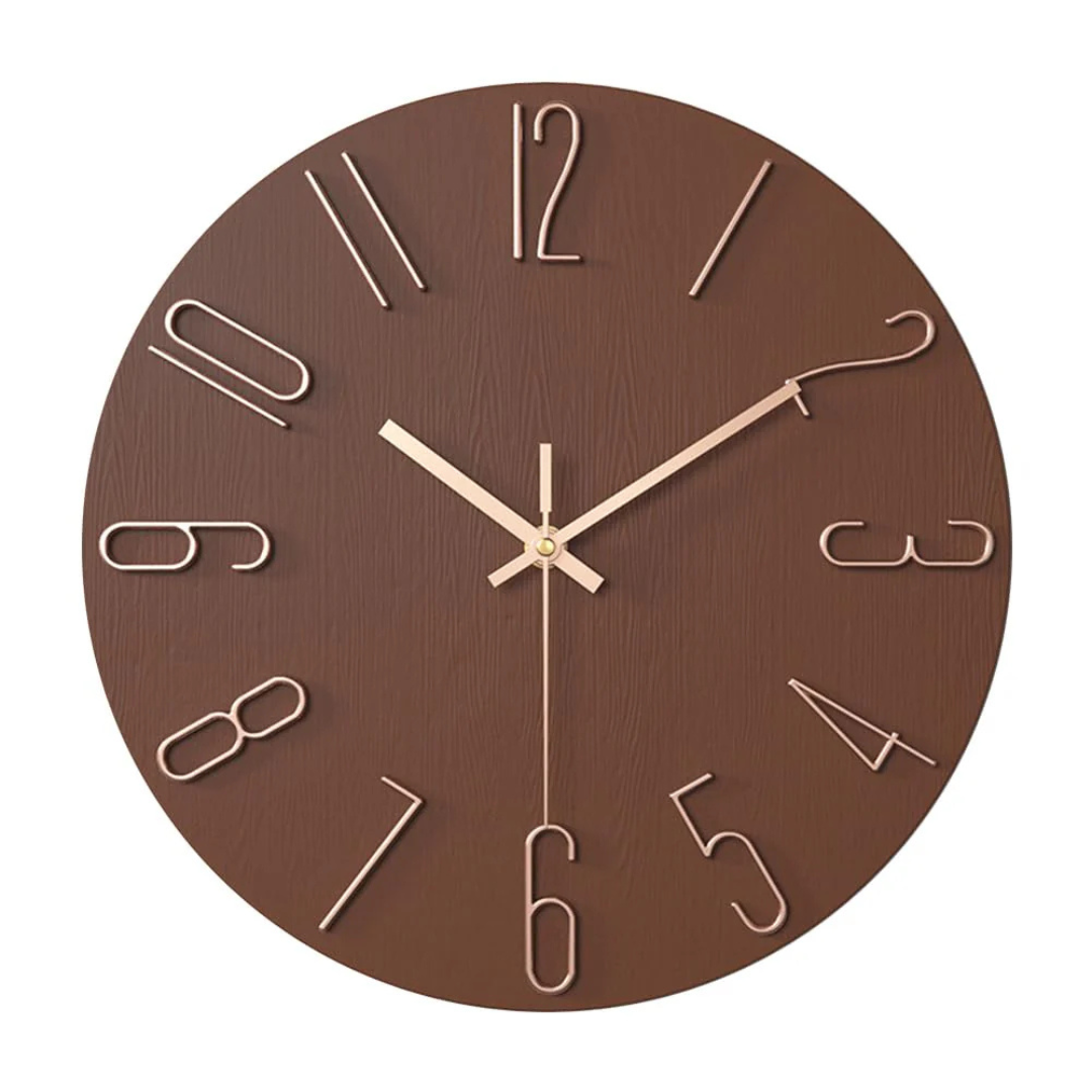 Orologio da parete moderno in plastica con design minimalista per il soggiorno – 30 cm di diametro