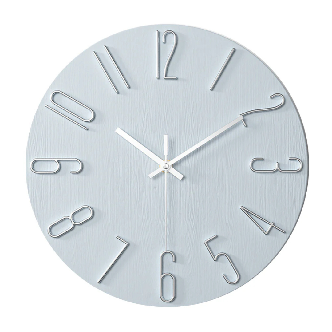 Orologio da parete moderno in plastica con design minimalista per il soggiorno – 30 cm di diametro