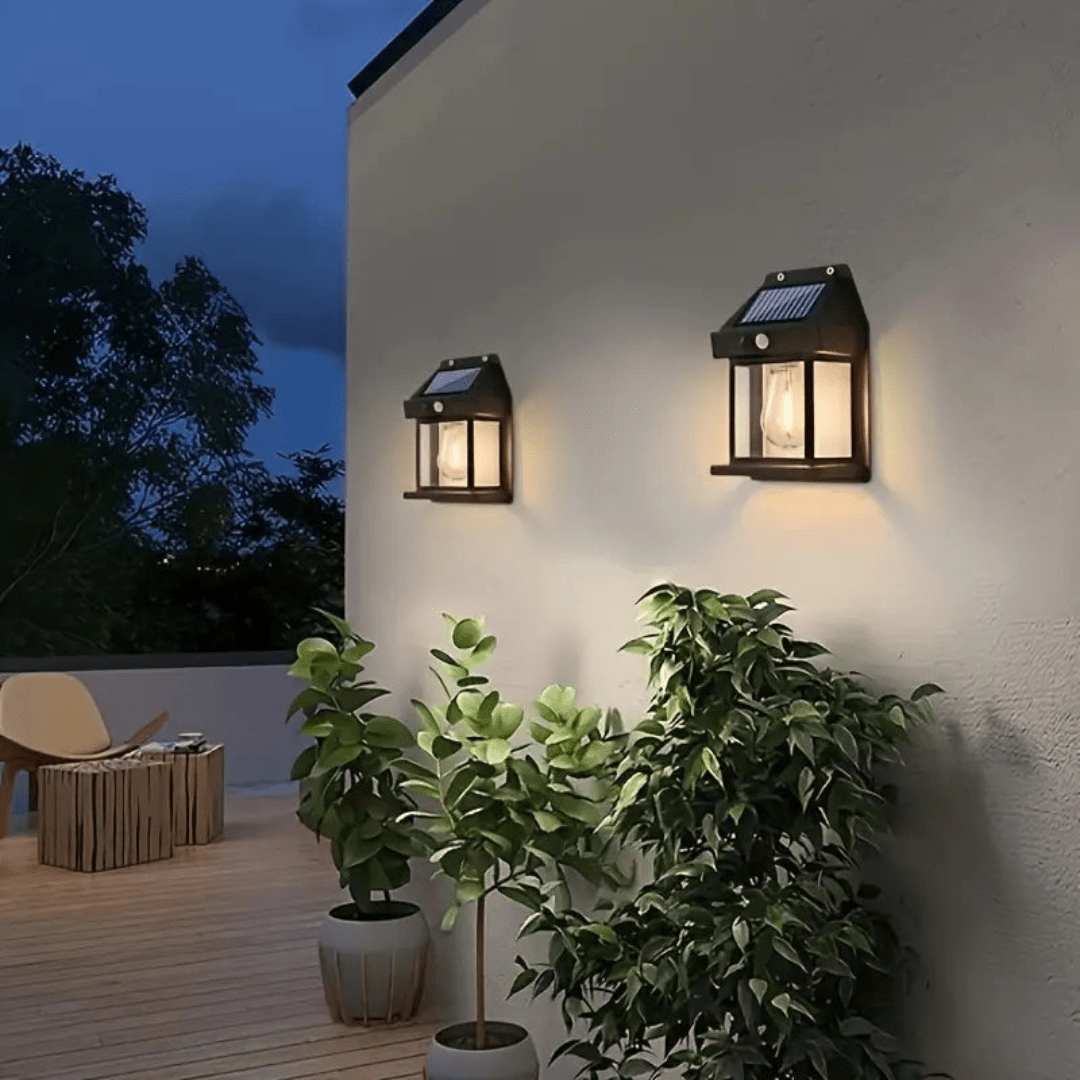 Lampada Solare Moderna Impermeabile con Rilevamento di Movimento Intelligente e Lunga Durata