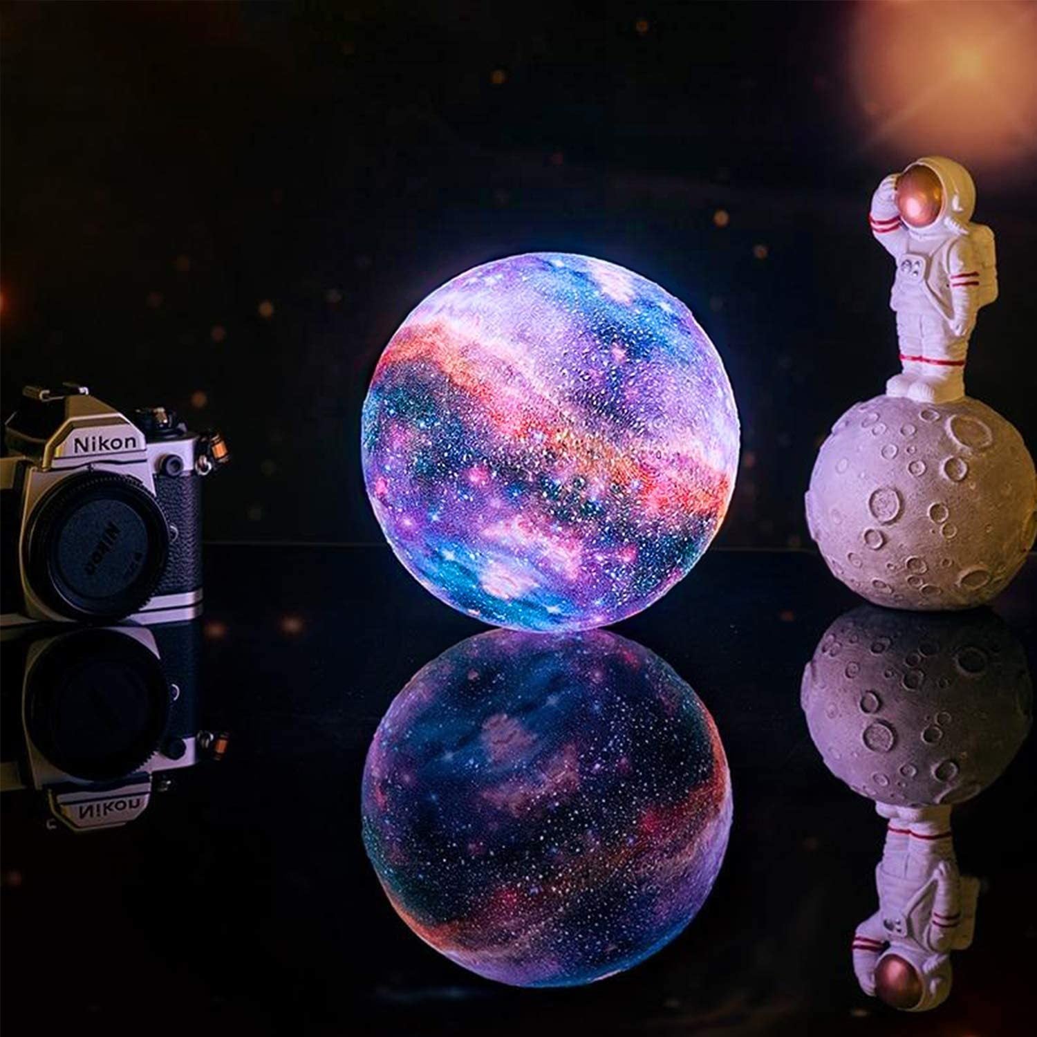 Lampada da notte con design a stelle e controllo touch – Lampada da notte LED ricaricabile per camera da letto e cameretta bambini
