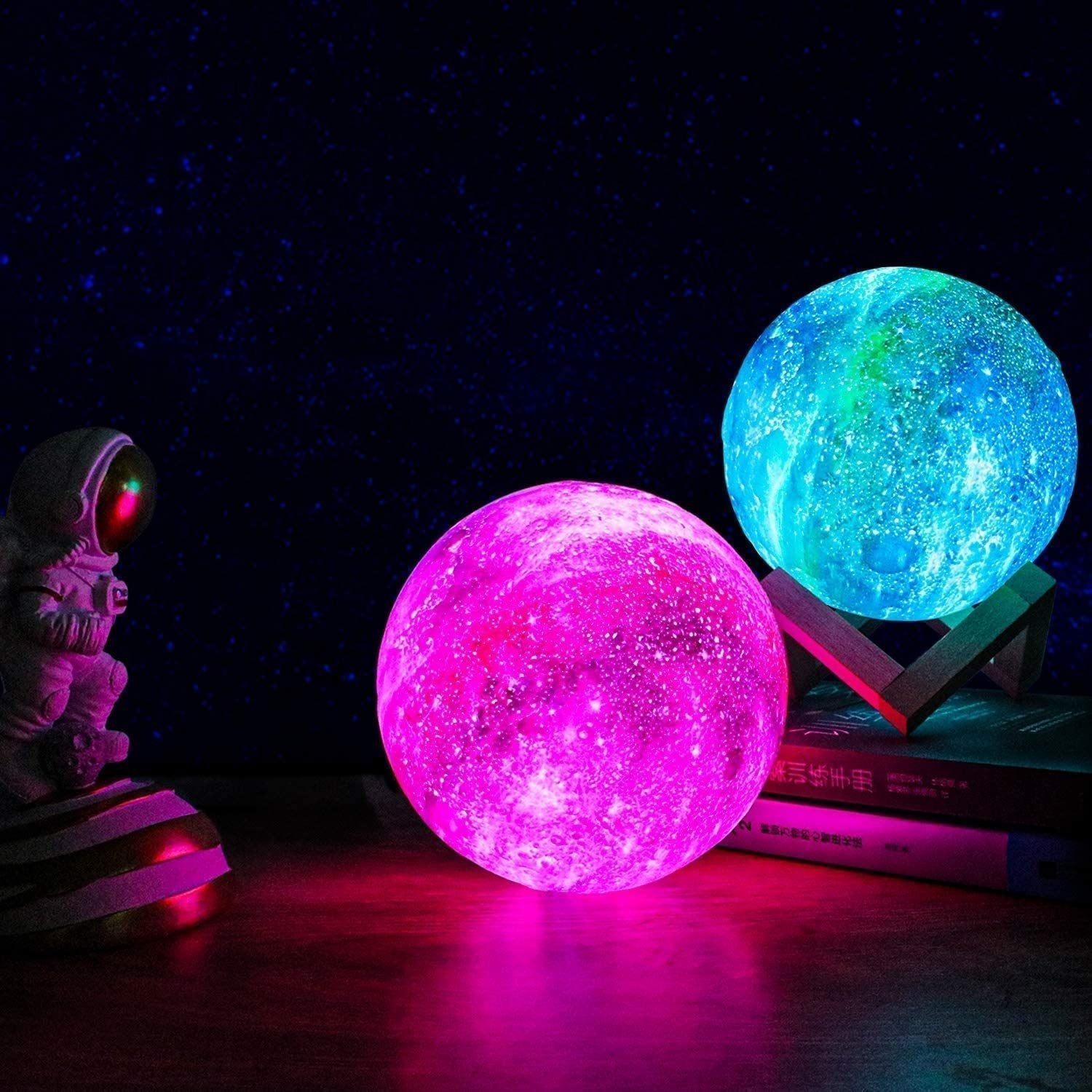 Lampada da notte con design a stelle e controllo touch – Lampada da notte LED ricaricabile per camera da letto e cameretta bambini