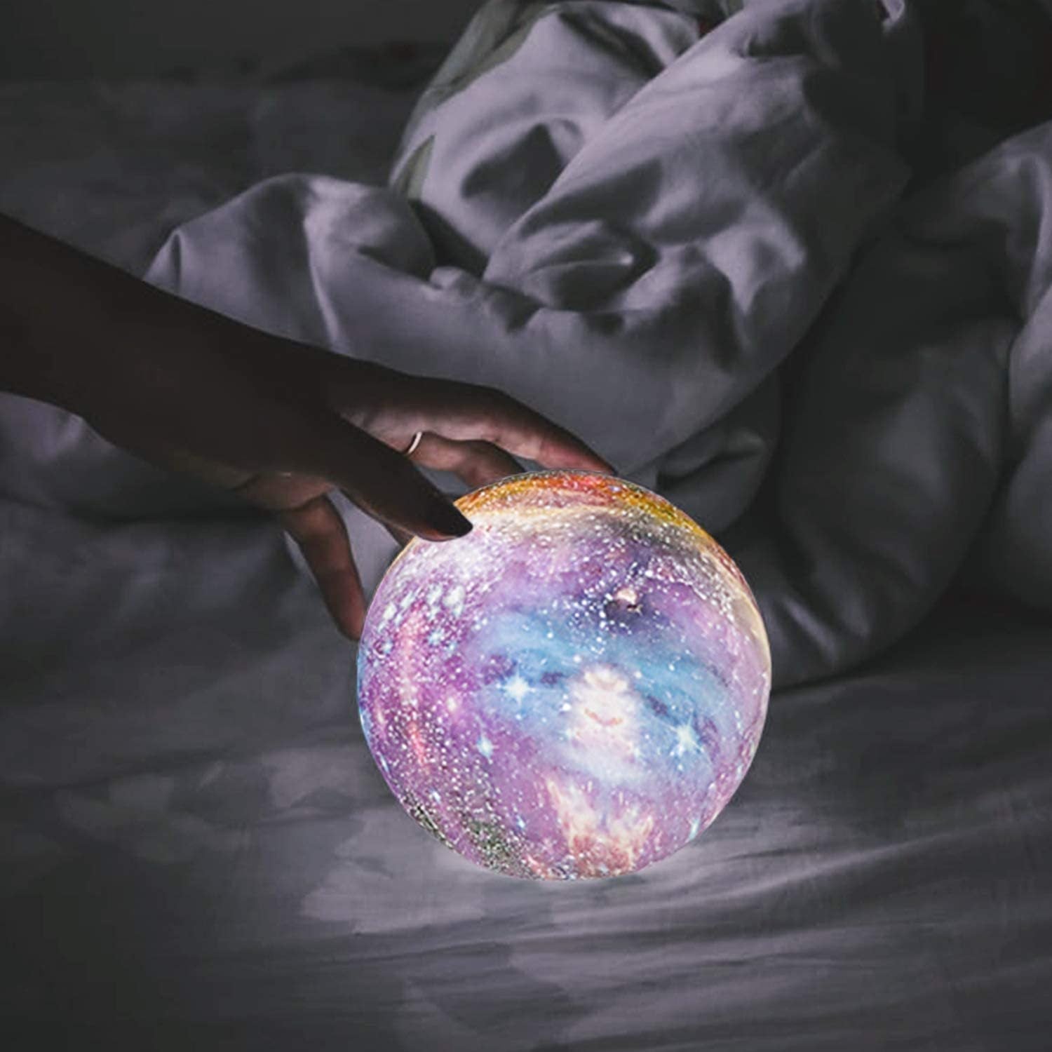 Lampada da notte con design a stelle e controllo touch – Lampada da notte LED ricaricabile per camera da letto e cameretta bambini