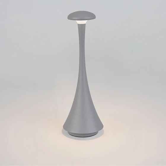 Oplaadbare Dimbare Tafellamp – Draadloze Aluminium en Acryl Lamp voor Slaapkamer en Kantoor, Warm Wit Licht