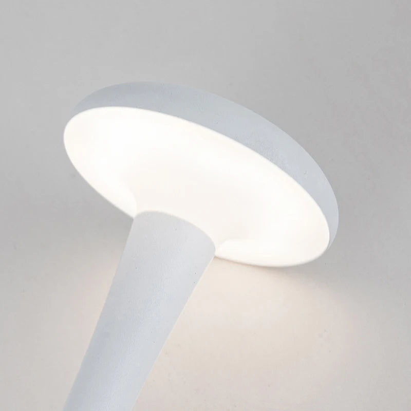 Oplaadbare Dimbare Tafellamp – Draadloze Aluminium en Acryl Lamp voor Slaapkamer en Kantoor, Warm Wit Licht