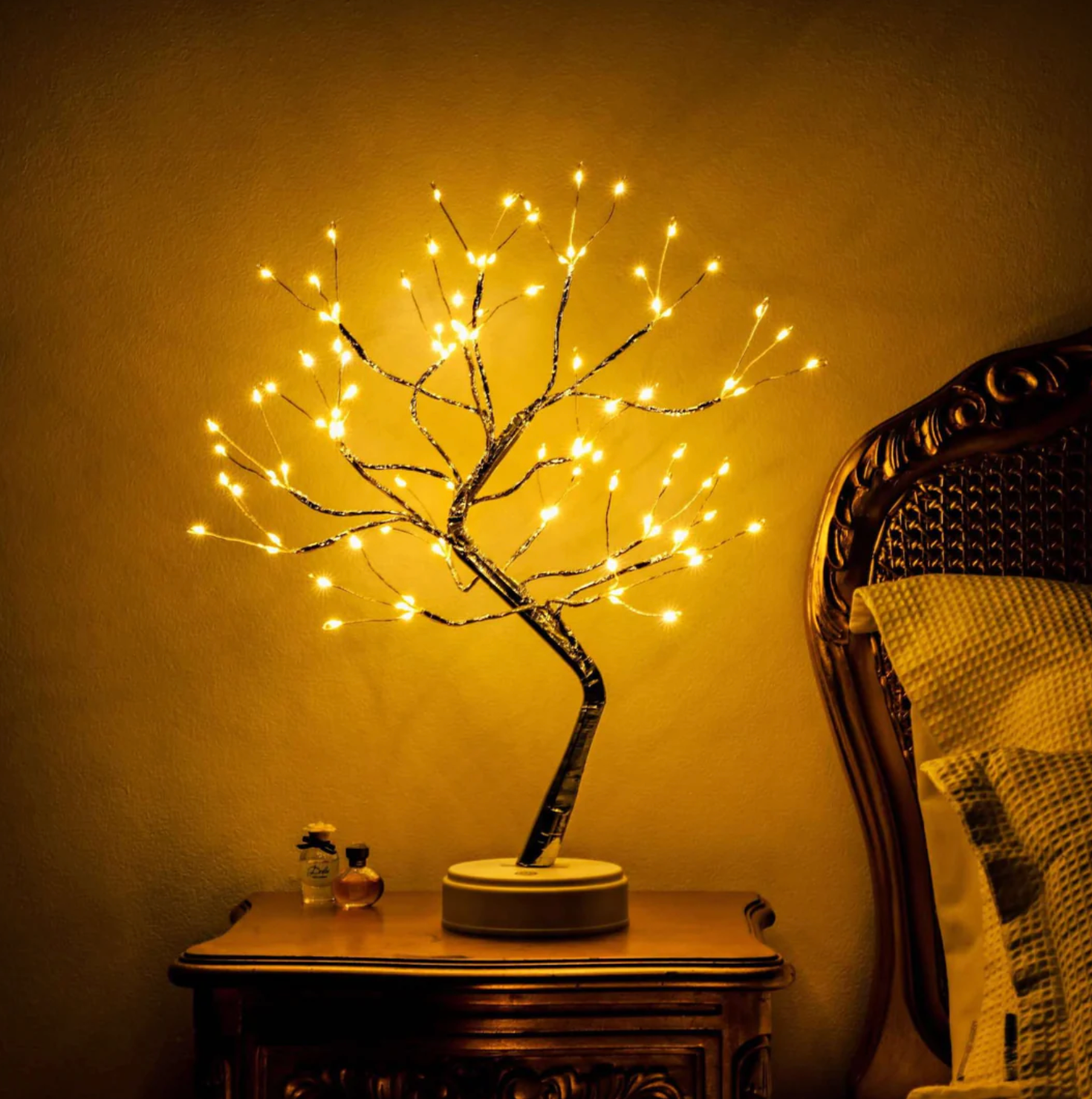 Oplaadbare Tafellamp Boom met Flexibele Takken - Draadloze LED Nachttafel Leeslamp
