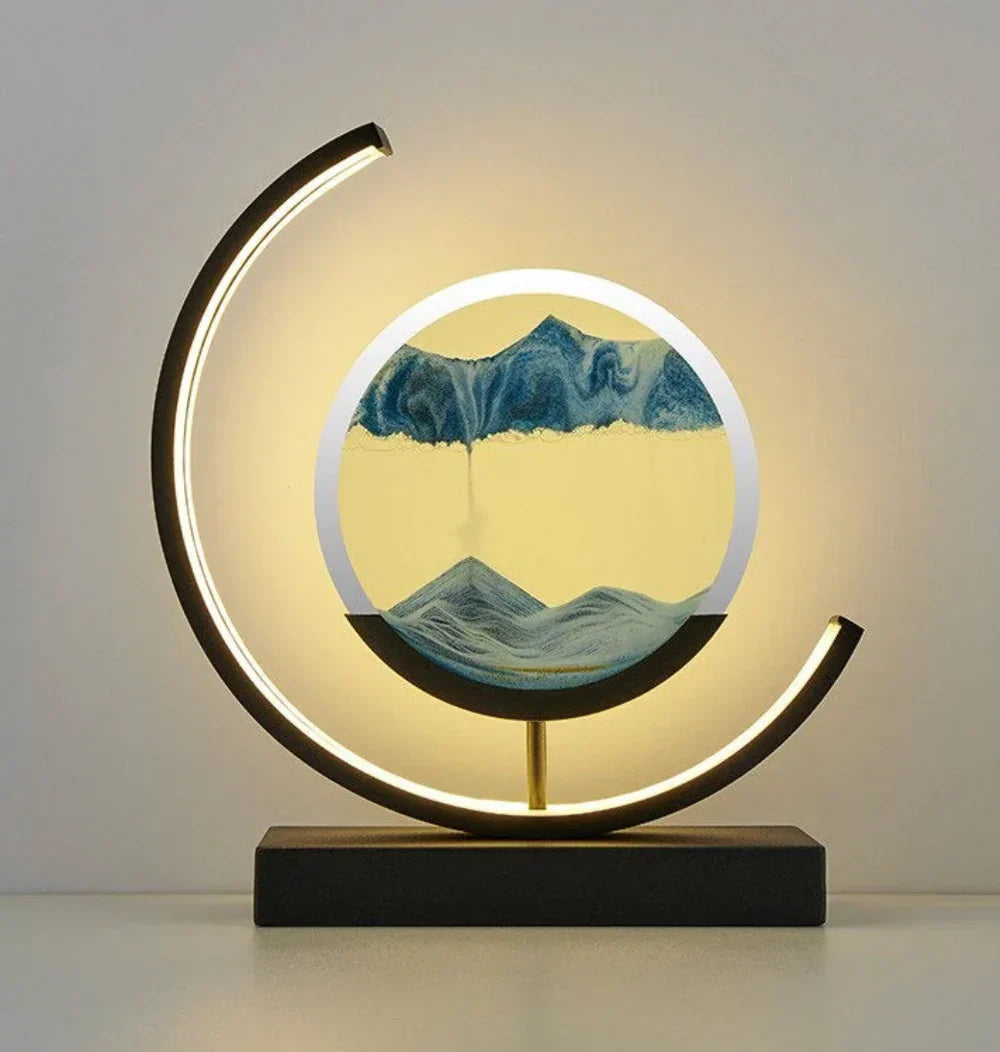 Lampada da tavolo in tonalità naturali sabbia – Illuminazione decorativa unica per un'atmosfera rilassante in casa