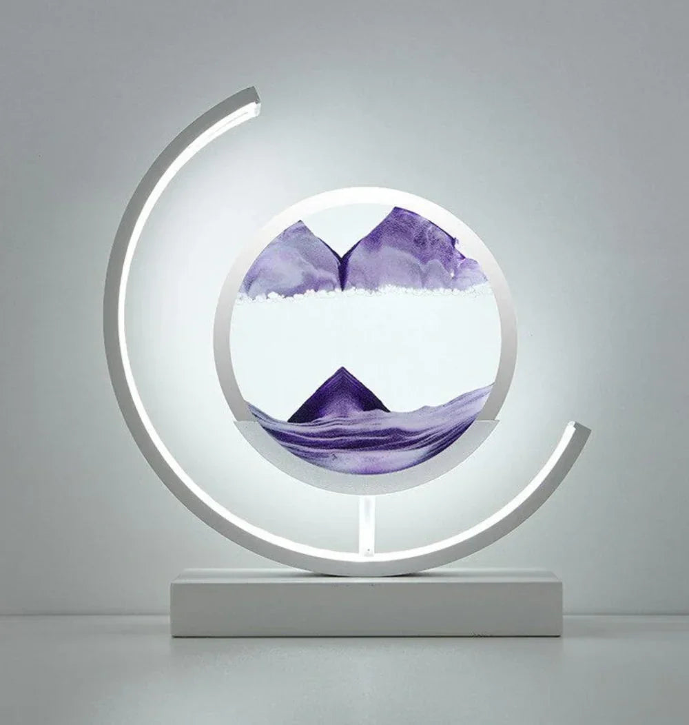 Lampada da tavolo in tonalità naturali sabbia – Illuminazione decorativa unica per un'atmosfera rilassante in casa