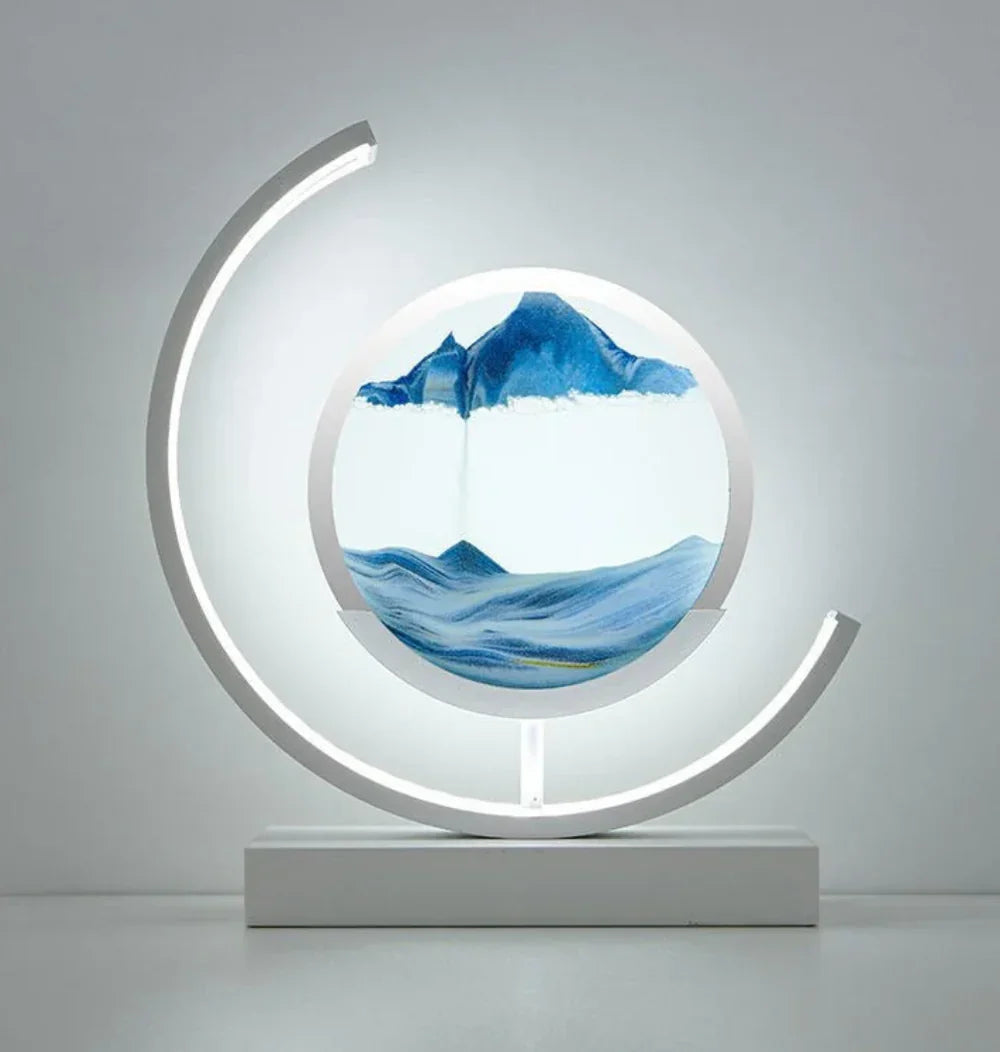 Lampada da tavolo in tonalità naturali sabbia – Illuminazione decorativa unica per un'atmosfera rilassante in casa