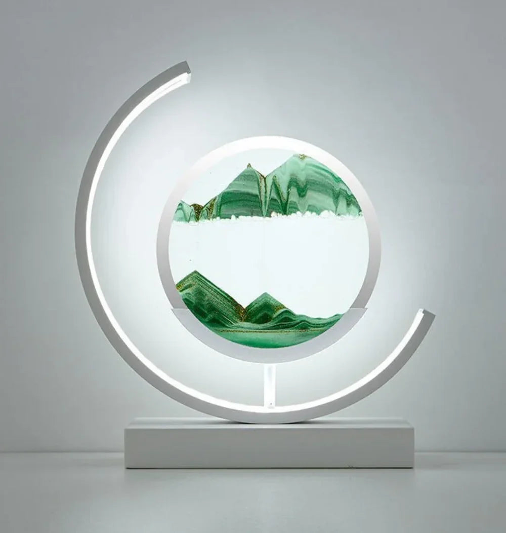 Lampada da tavolo in tonalità naturali sabbia – Illuminazione decorativa unica per un'atmosfera rilassante in casa