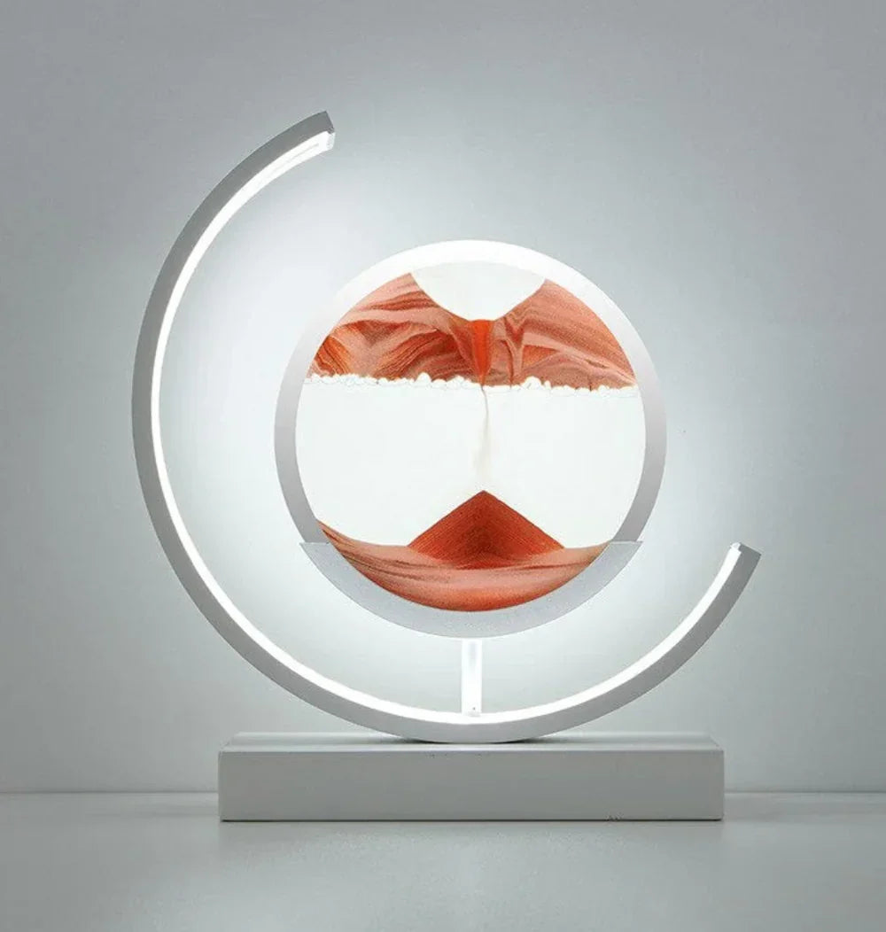 Lampada da tavolo in tonalità naturali sabbia – Illuminazione decorativa unica per un'atmosfera rilassante in casa