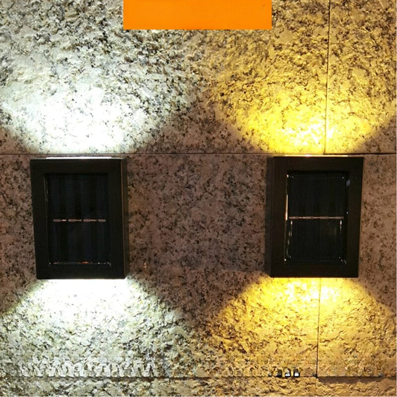 Lampada Solare da Esterno con Sensore Automatico - Lampada da Parete Resistente alle Intemperie per Terrazza e Illuminazione da Giardino