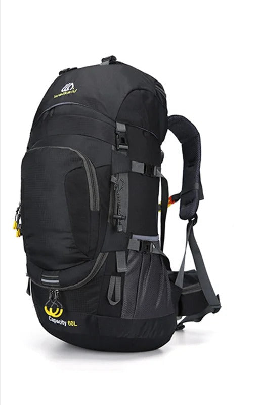 Zaino da 60L impermeabile per esterni – Ampio zaino in nylon con scomparti organizzati