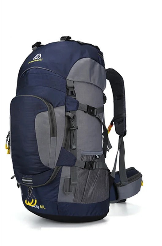 Zaino da 60L impermeabile per esterni – Ampio zaino in nylon con scomparti organizzati