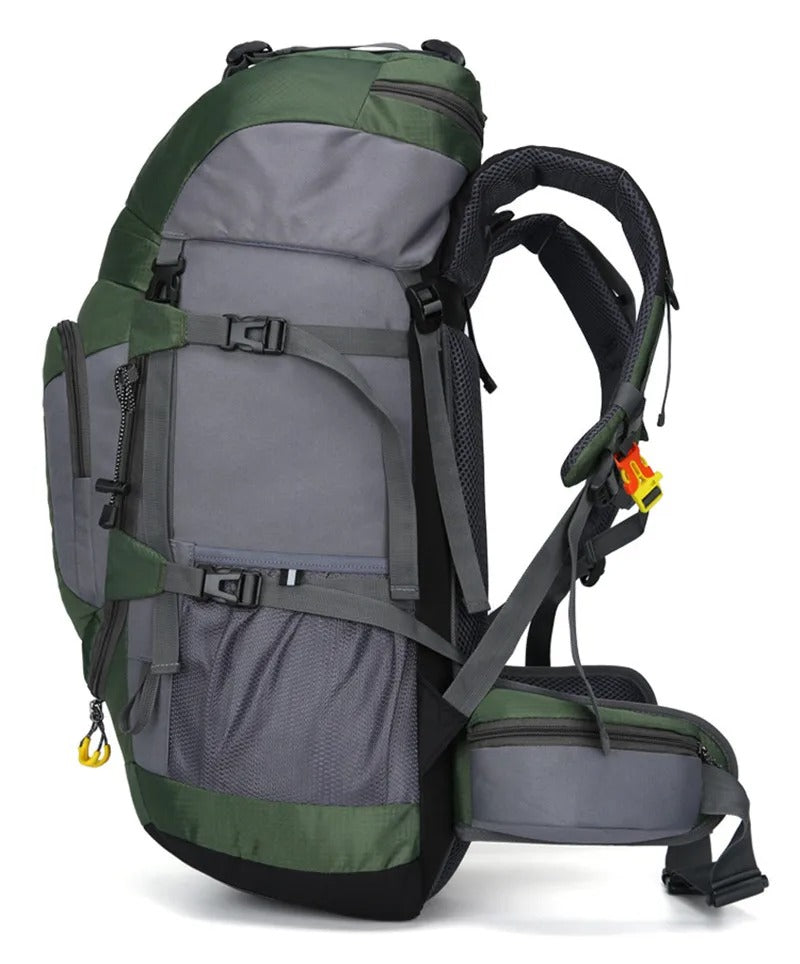 Zaino da 60L impermeabile per esterni – Ampio zaino in nylon con scomparti organizzati