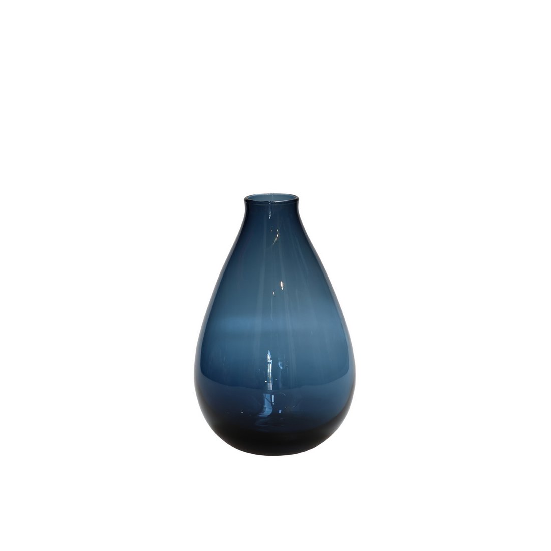 Vaas Rupel Blue (Set van 6 Stuks) – Mondgeblazen Glazen Vazen in Blauw voor Elegant Interieur