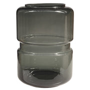 Warta Grey glazen vaas subtiel design | moderne grijze vaas Ø25 x H35 cm | Vase The World luxe woondecoratie
