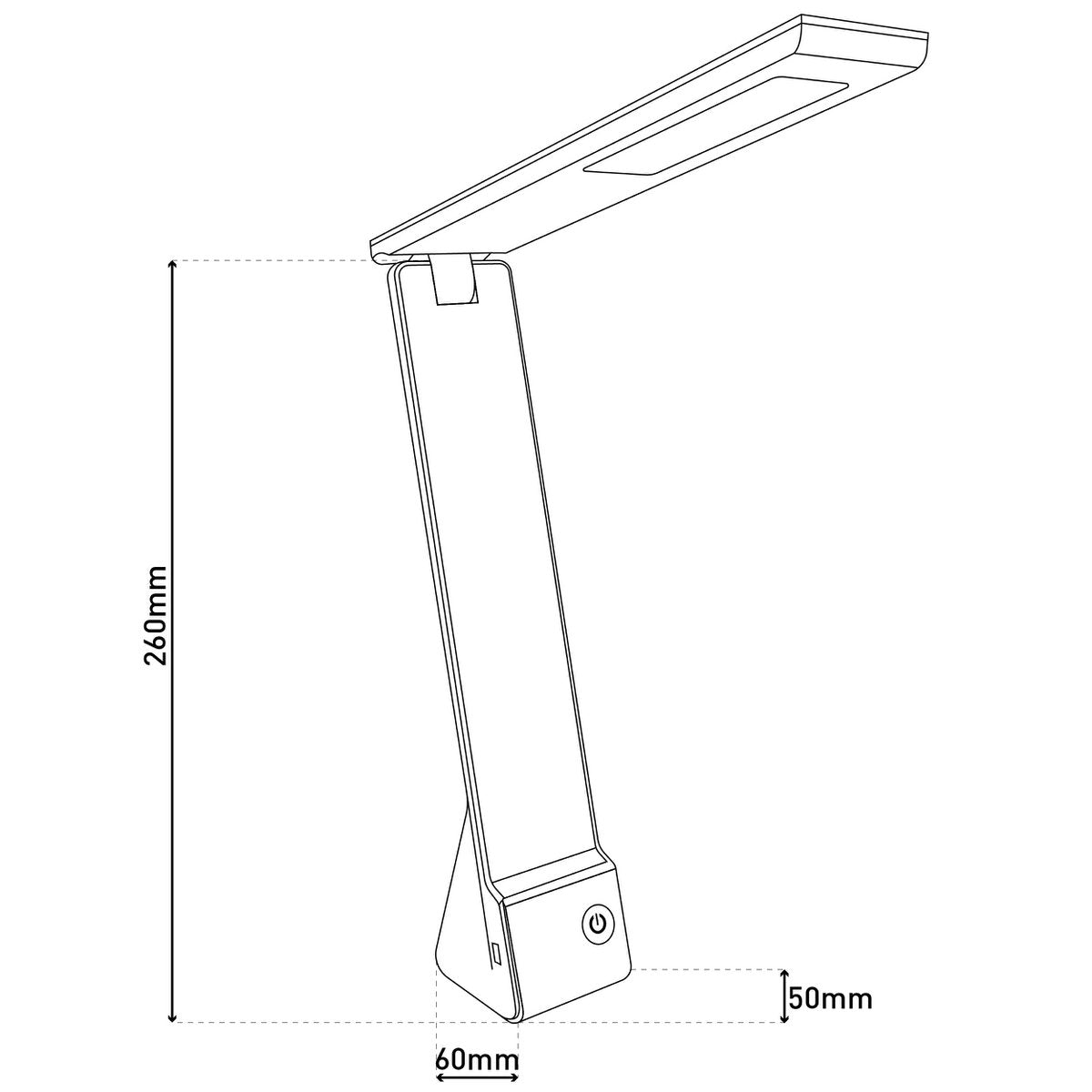 Lampada da tavolo LED wireless "ULF" grigia 26 cm | Luce regolabile, dimmerabile, ricaricabile via USB, design moderno | Näve Leuchten