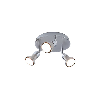 3-luci LED da parete e soffitto Motril – GU10 LED incluso, cromo, orientabile, design moderno per ogni ambiente