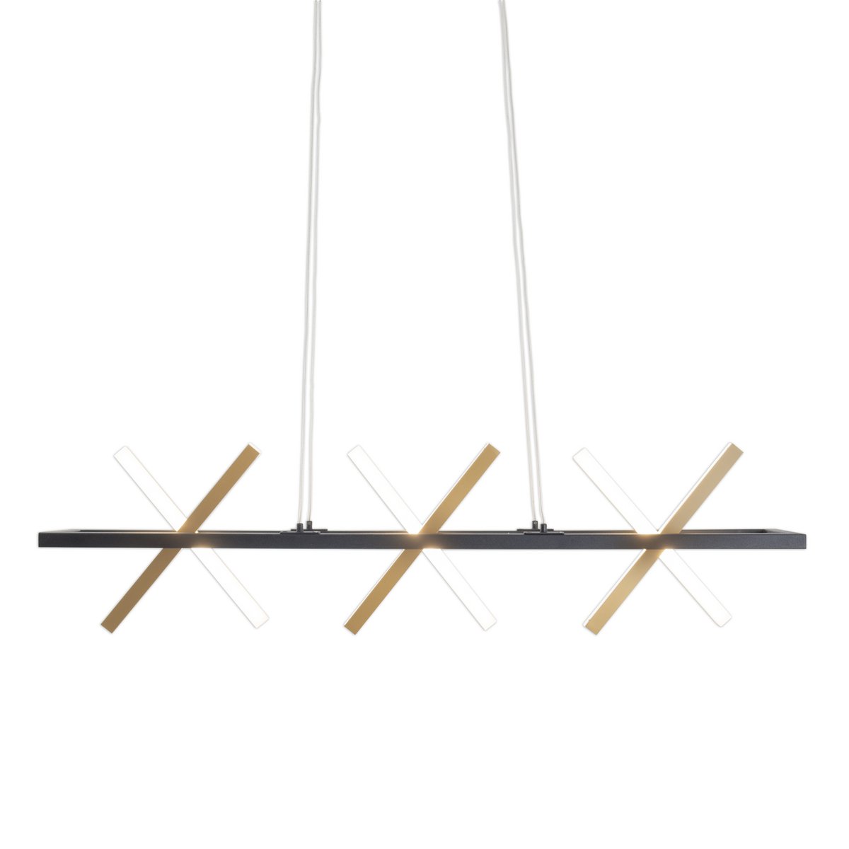 Lampada a sospensione LED Cadice oro 100 cm | luce bianca calda | illuminazione dal design moderno per soggiorno e ufficio