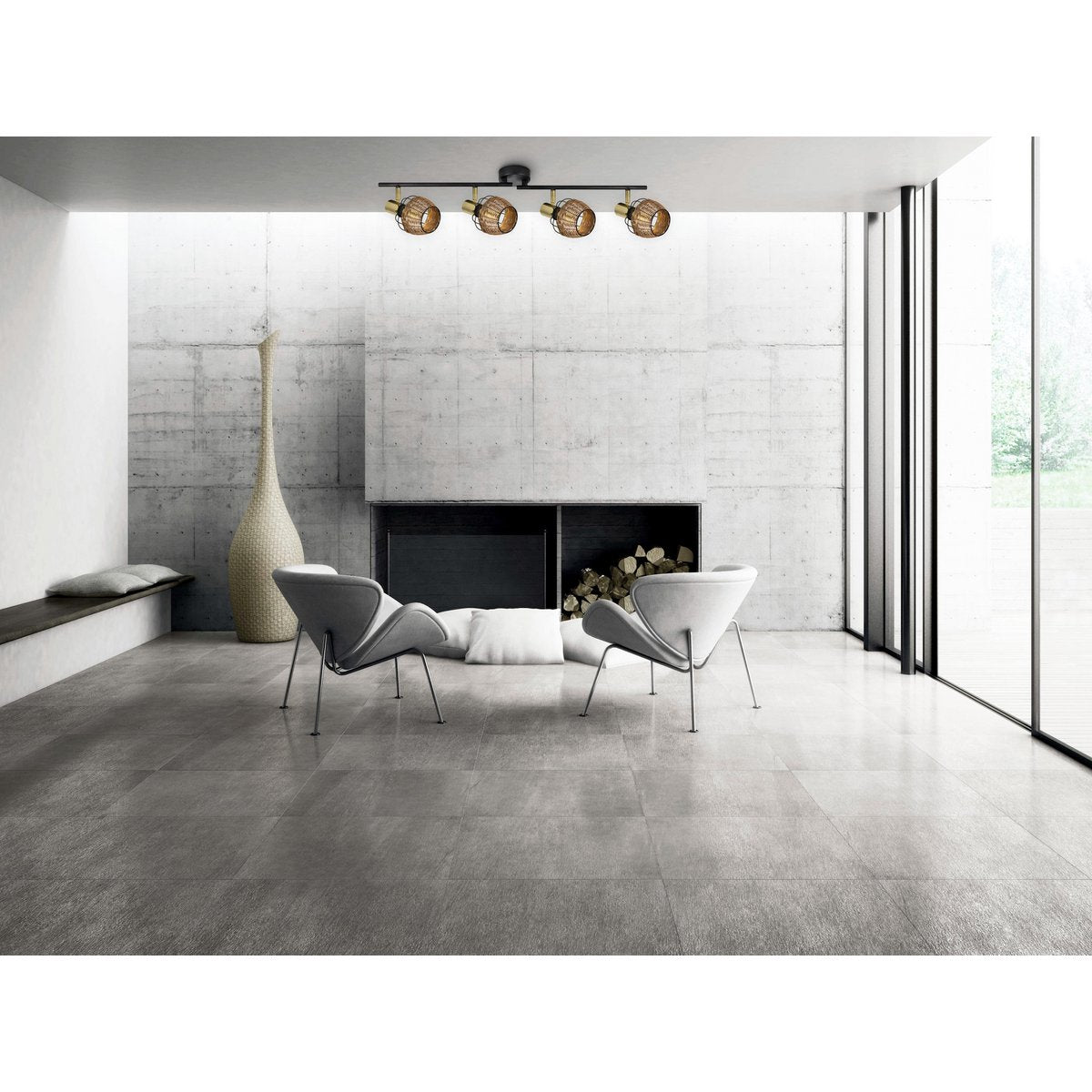 Lampada da soffitto nera e dorata con 4 faretti – illuminazione a binario in metallo Corbis 78 cm | E14 | per soggiorno, sala da pranzo o ufficio